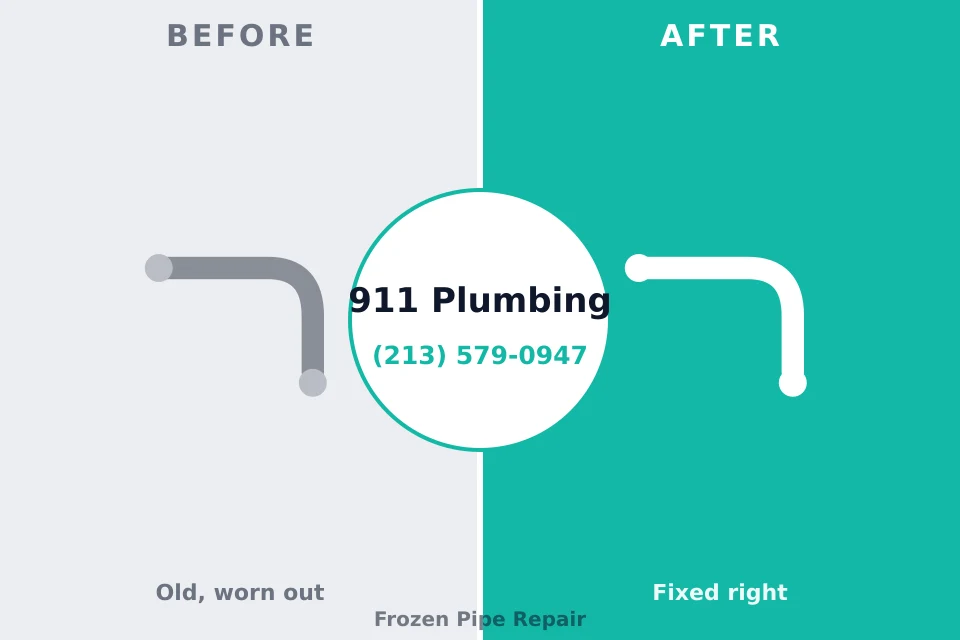 Before and after: plumbing repair El Reno, OK